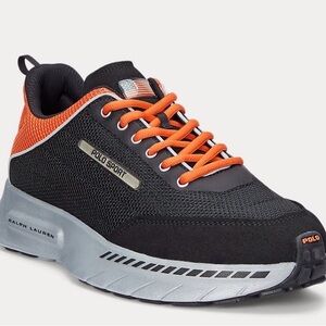 Polo by Ralph Lauren / ps250 /Black and Orange Men's Sneakers